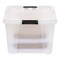 IRIS USA 45 Quart Plastic Storage Container Bin with Latching Lid, Clear, 4 Pack